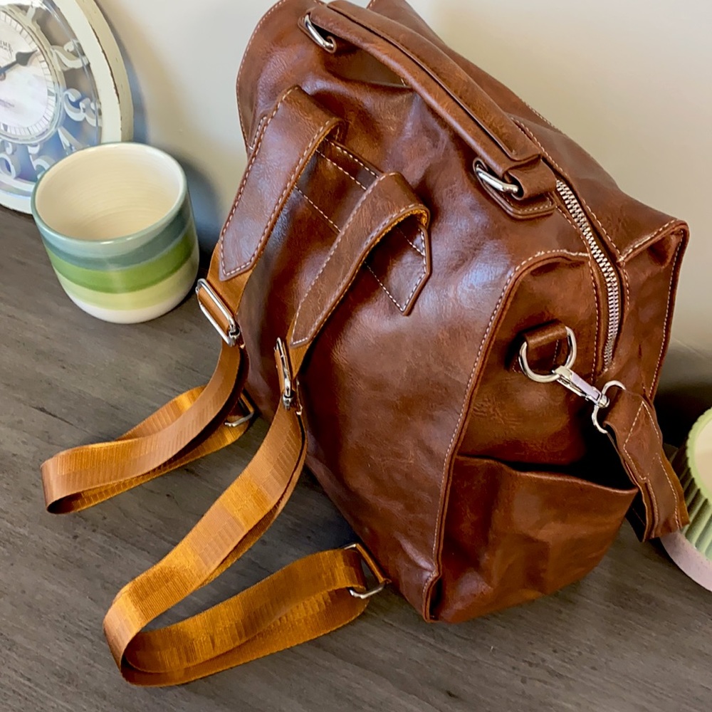 FLAW*Brand NEW Ty Convertible Backpack in CAMEL🤎 - Picture 7 of 10
